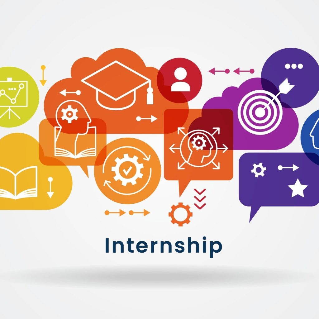 Internship,Concept.,Banner,With,Keywords,And,Icons.,Concept,With,Icon